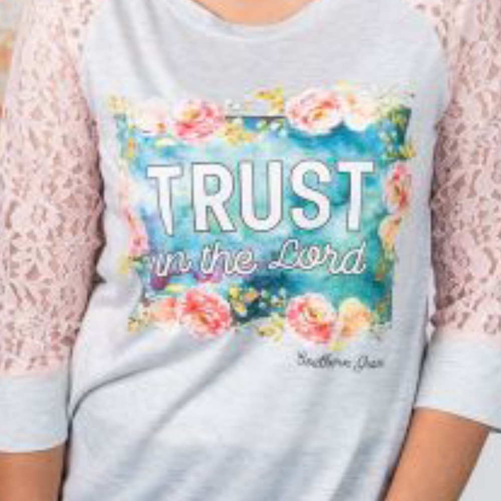 Trust Lace Raglan Tee - Picture 3 of 8